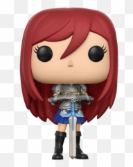 Vinyl Fairy Tail - Erza Scarlet Funko Pop Full Size Png Figurine Pop Fairy Tail,Erza Scarlet Png
