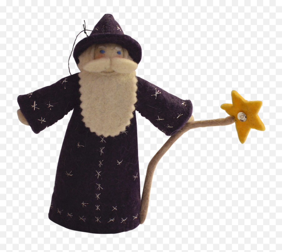 Merlin Wizard Felted Doll - Figurine Png,Wizard Beard Png