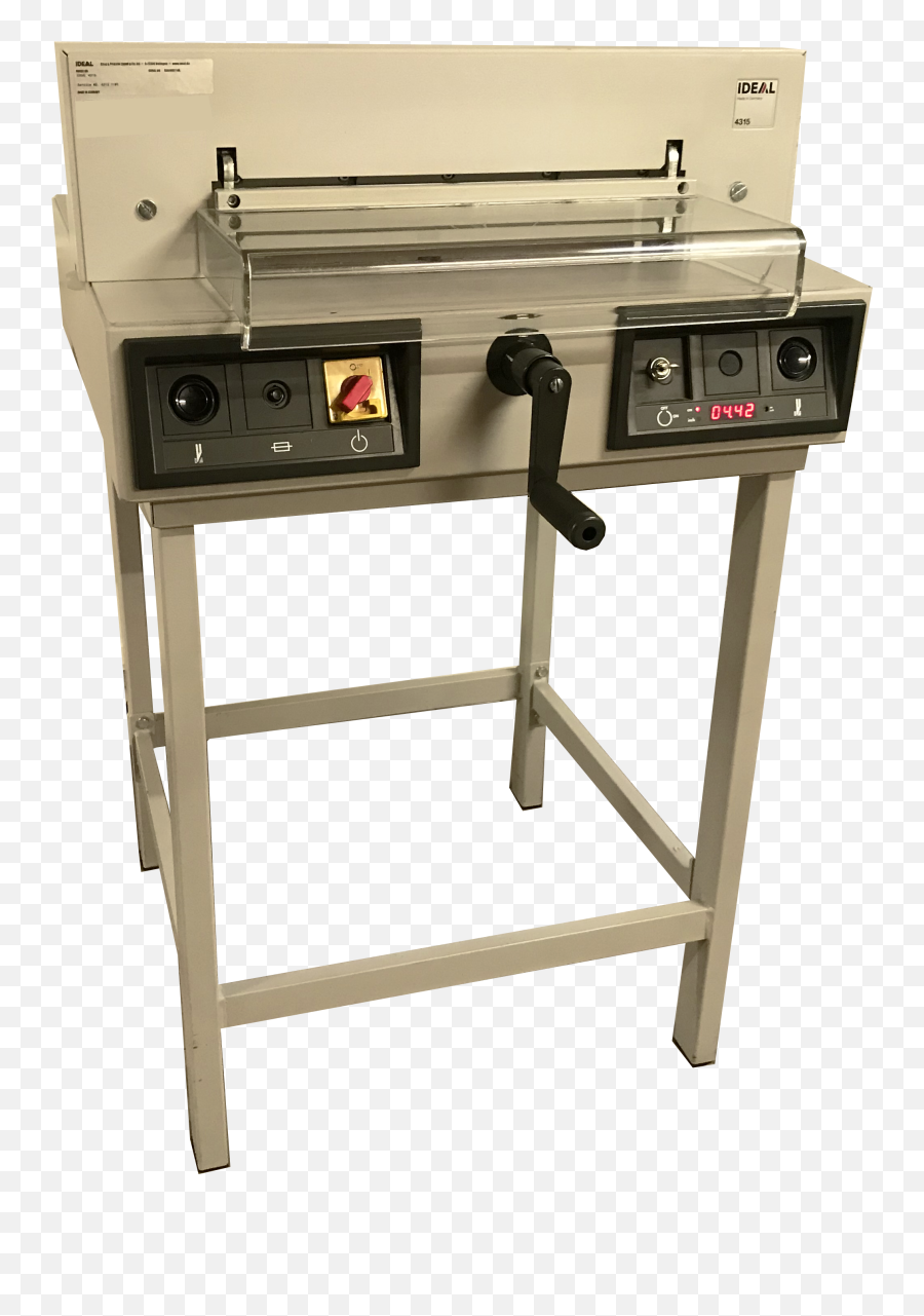 Pre - Owned Ideal 4315 Guillotine Cutter With Stand Drawer Png,Guillotine Png