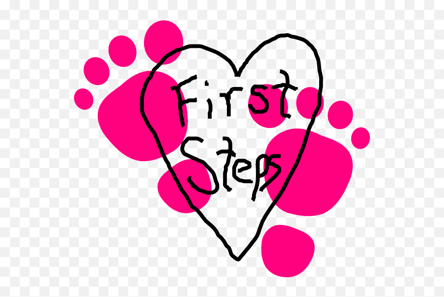 First Steps Heart Logo Clip Art - Vector Clip Clipart Baby First Steps Png,Heart Logo Png