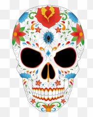 Skulls Png - Sugar Skull By Vector Png Clipart Transparent Background