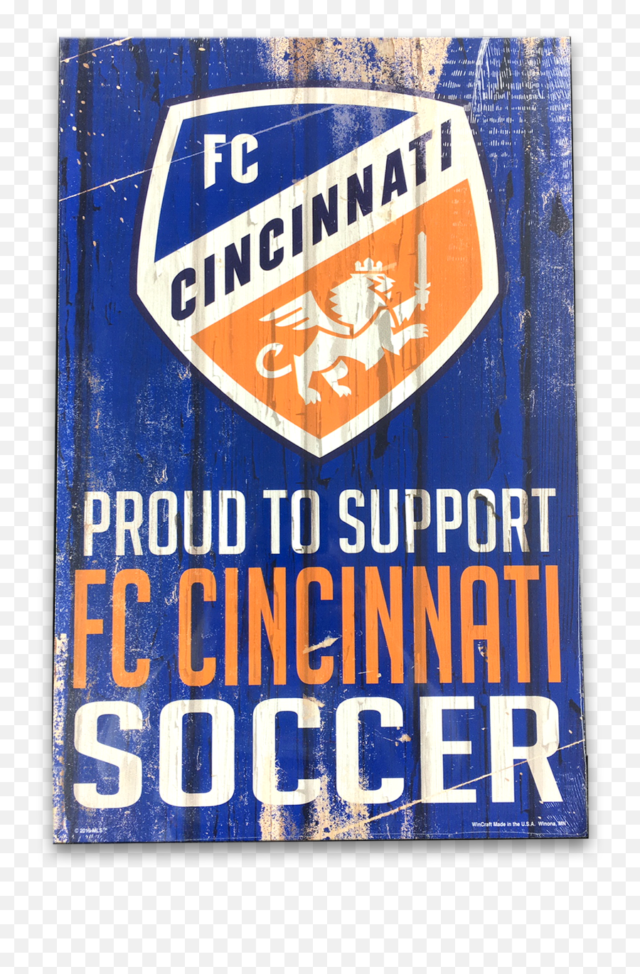 Fc Cincinnati Soccer Proud - Wood Sign Poster Png,Wood Sign Png