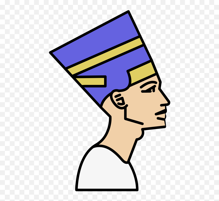 Line Egyptian Head Drawing - Nefertiti Clipart Png,King Tut Png