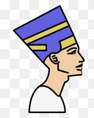 Line Egyptian Head Drawing - Nefertiti Clipart Png,King Tut Png