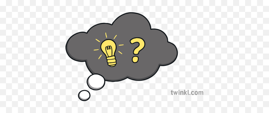 Growth Mindset Cloud 03 Dark With - Thought Bubble Yellow Png,Question Mark Logo