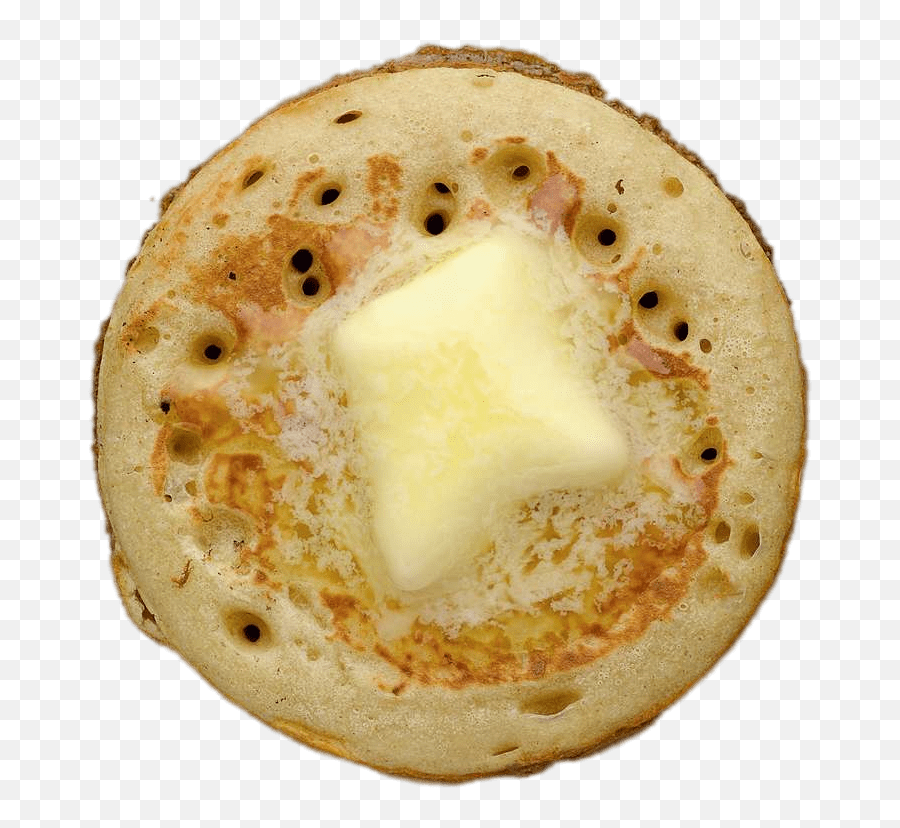 Crumpet With Butter Transparent Png - Bhakri,Butter Transparent Background