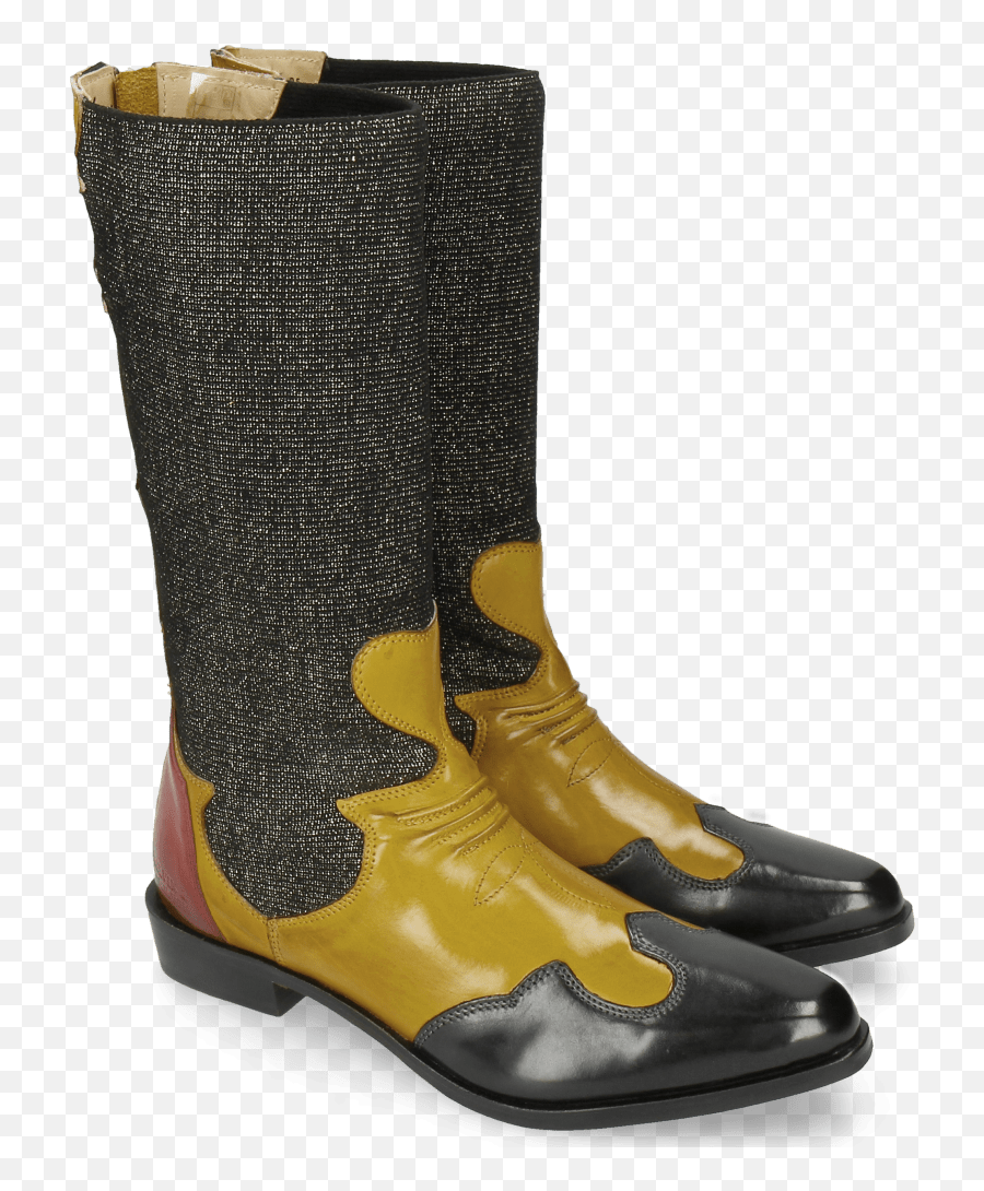 Marlin 35 Petrol Yellow Stefy Black Gold Melvin U0026 Hamilton - Riding Boot Png,Cowboy Boot Png