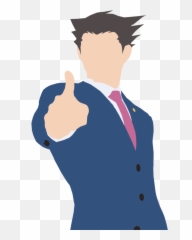 Ace Attorney Minimalist Art - Ace Attorney Silhouette Png,Phoenix Wright Png