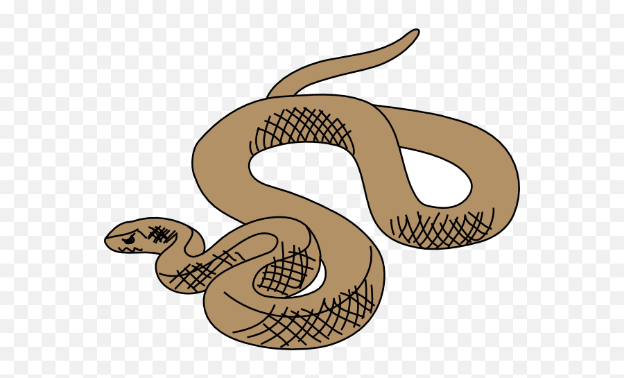 Snake Clip Art Cute - Clipartix Cartoon Brown Tree Snake Png,Snake Emoji Png