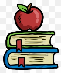 Reading Study Literature Apple Icon - School Materials Cartoon Png,Cartoon Apple Png