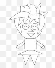 Anime Head Png - Anime Character Art 75 Black White Line Fictional