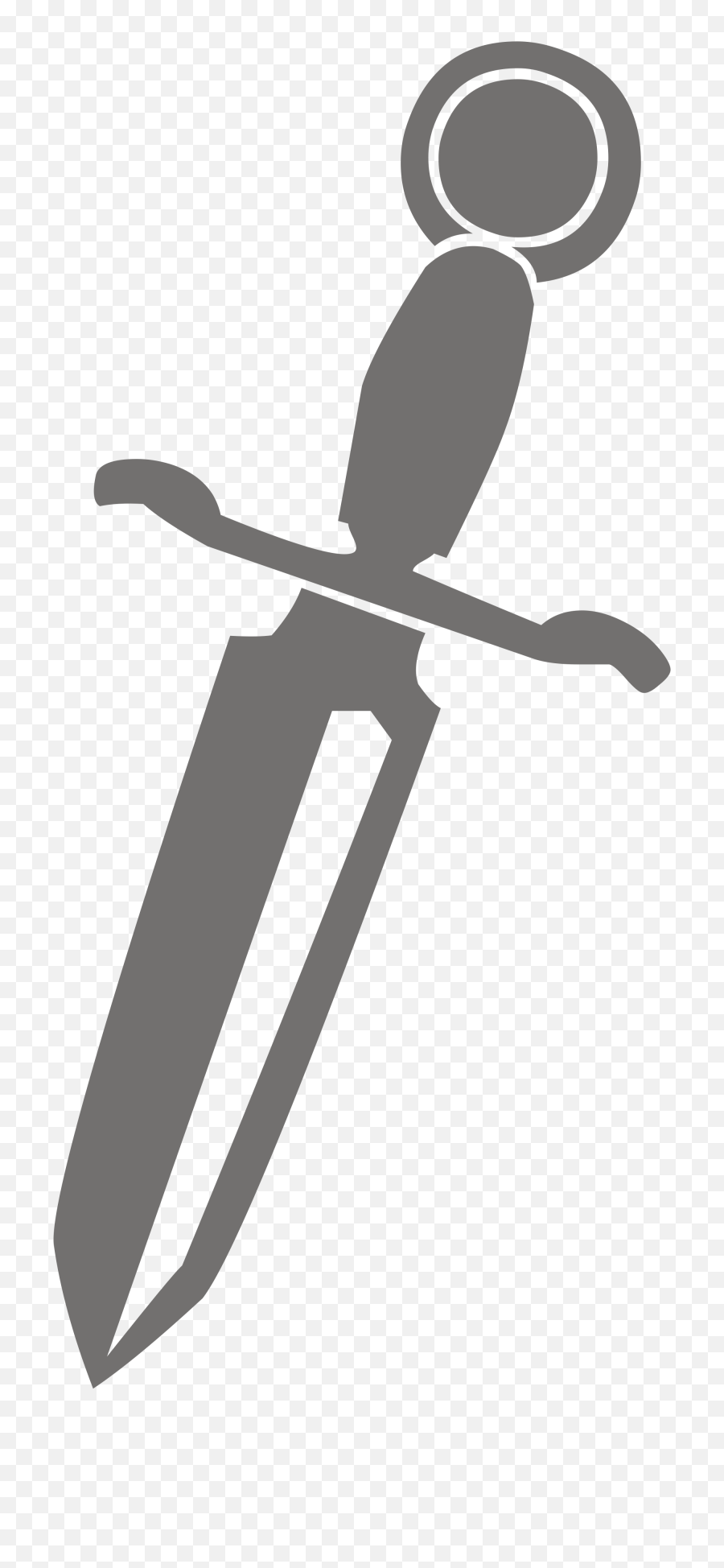 Dagger Silhouette L - Dagger Clipart Png,Sword Silhouette Png