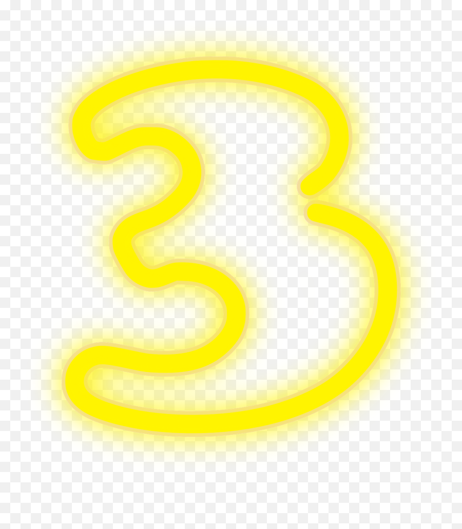 En Color Neon Png - Neon 3 Lights,Numero 3 Png