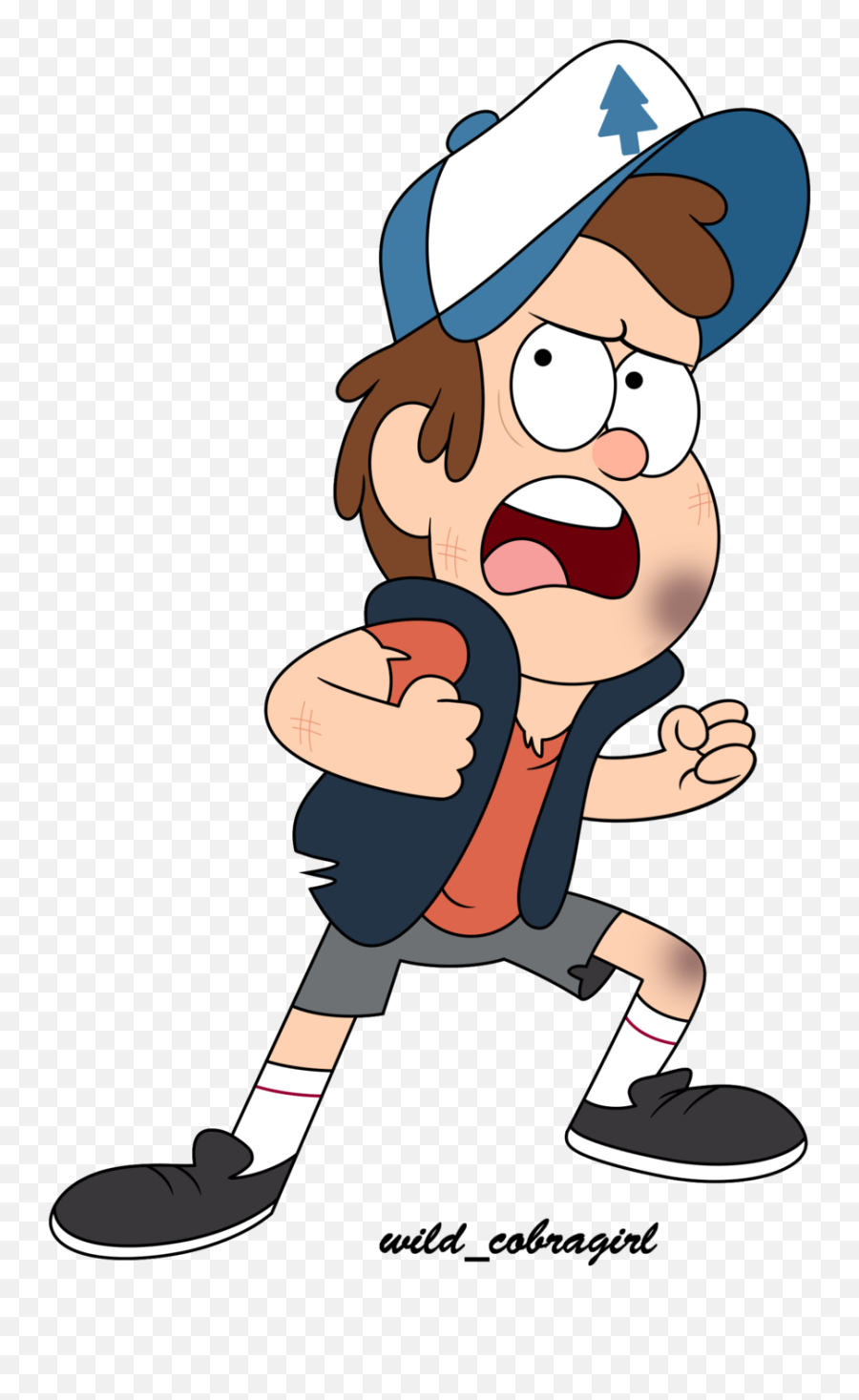 Dipper Fights Against Bill By Wild - Gravity Falls Dipper Fighting Png,Dipper Pines Png