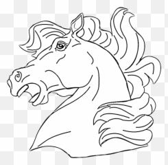 Coloring Pages Horses Heads Ribbon Print - Coloring Home Cartoon Horse Head Coloring Png,Horse Mask Png