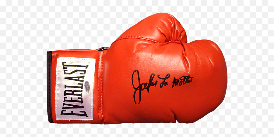 Jake Lamotta Signed Red Everlast Boxing Glove - Sugar Ray Leonard Signature Png,Boxing Glove Png