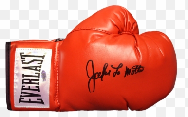 Jake Lamotta Signed Red Everlast Boxing Glove - Sugar Ray Leonard Signature Png,Boxing Glove Png