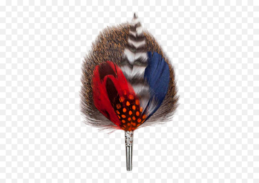 Drop Brooch Feathers Blue U0026 Red My Bob - Animal Product Png,Ushanka Transparent