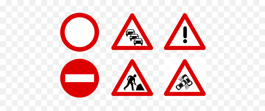 Road Sign Symbols Vector - Traffic Sign Png Icon,Road Sign Icon