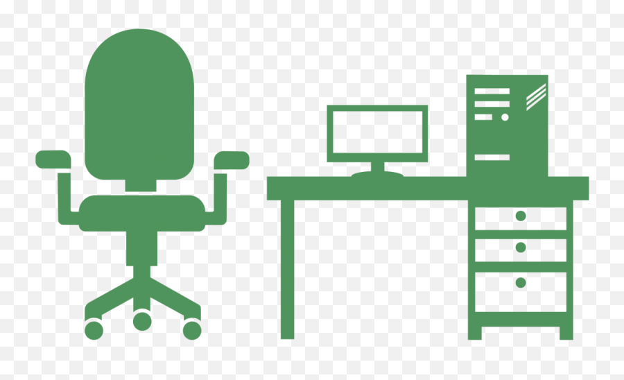 Office Desk Icon - Vector Graphics Hd Png Download Full Green Desk Icon Png,Office Icon Vector Free Download