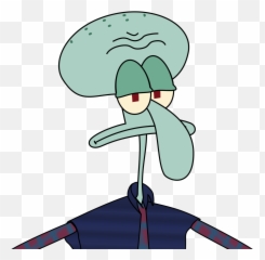 Squidward With His Butt Chin Clipart - Full Size Clipart Cartoon 