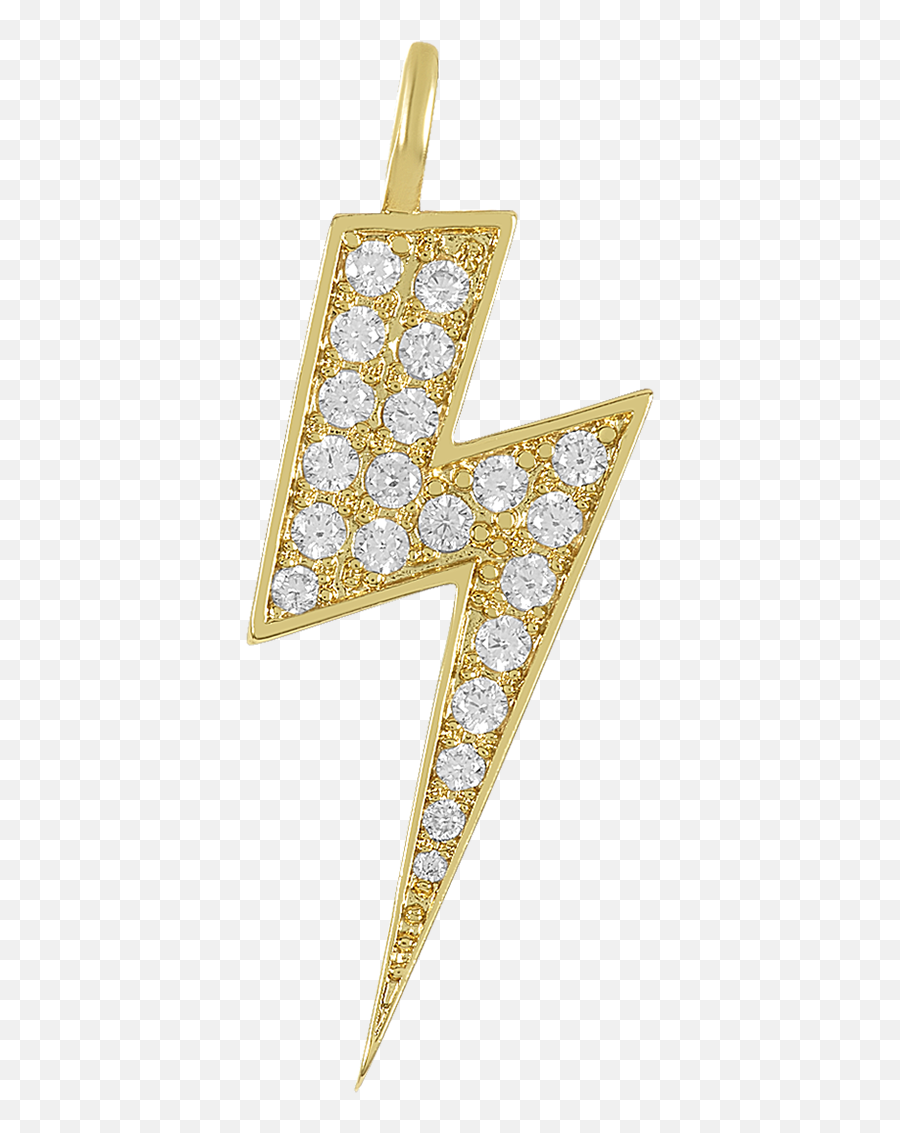 Icons Necklace Grande Lightning Bolt Charm U2013 Melinda Maria - Necklace Png,Lightning Bolt Icon Png