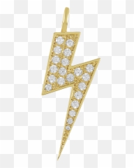 Icons Necklace Grande Lightning Bolt Charm U2013 Melinda Maria - Necklace Png,Lightning Bolt Icon Png