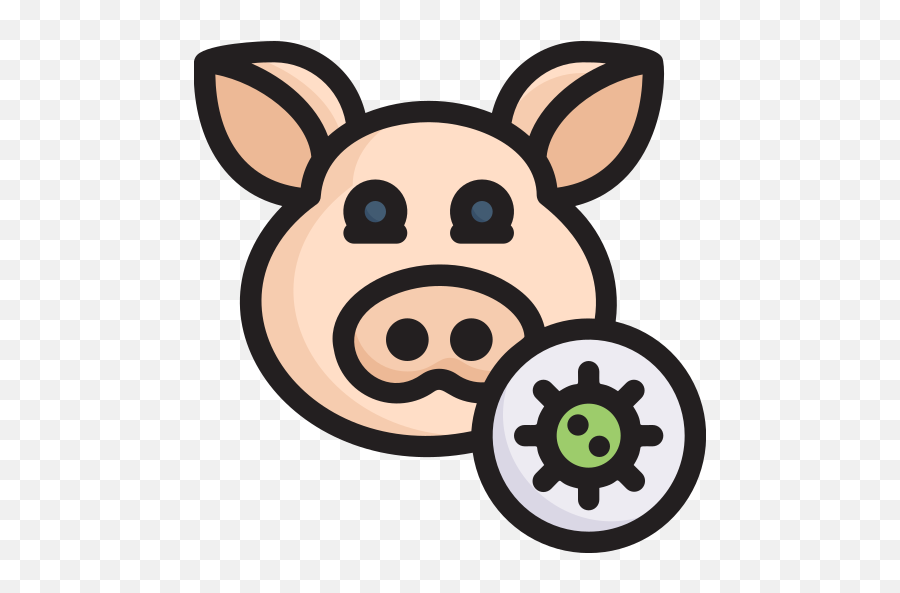 Pig Virus Coronavirus Free Icon Of Transmission Color - Agua Contaminada Png,Free Pig Icon