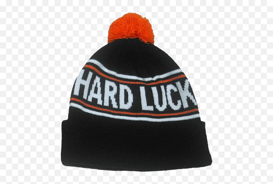 Hard Luck Pom Beanie Orange Boardparadisecom - Toque Png,Hurley Icon Regional Hat