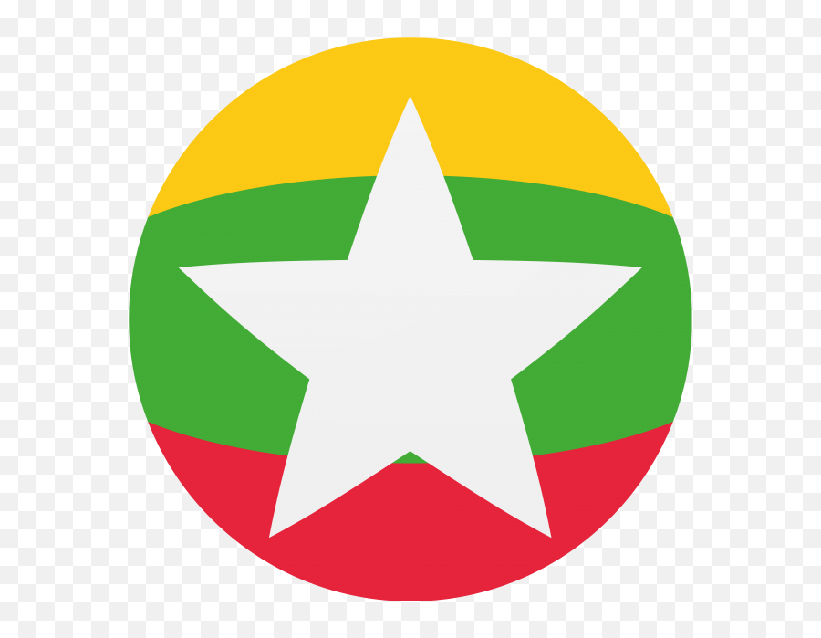 Myanmar Round Flag Icon Png Transparent - Freepngdesigncom Flag Of Myanmar,Flag Icon