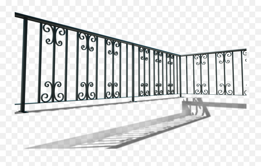 Wrought Iron Balcony Railing Png - Iron Railing Design For Roof,Railing Png