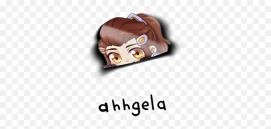 Video Game Peeking Stickers U2013 Ahhgela - Girly Png,Brigitte Overwatch Icon