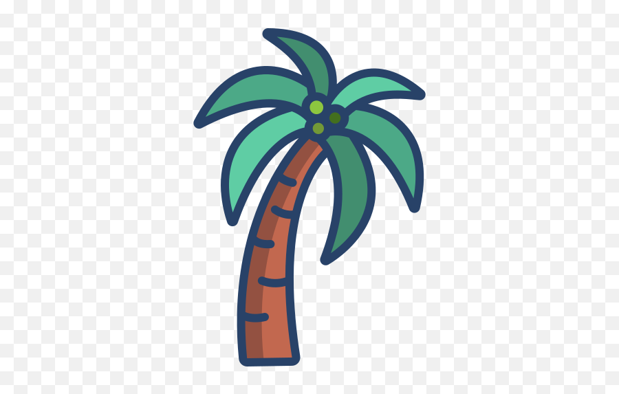 Palm Tree - Free Nature Icons Palm Tree Icon Png,Tree Icon