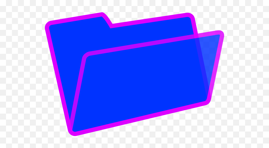 Purple And Blue Folder Clip Art - Vector Clip Horizontal Png,Purple Folder Icon