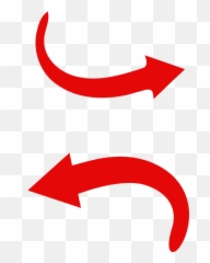 Red Arrow Curve Clip Art - vector clip art Curved Vector png