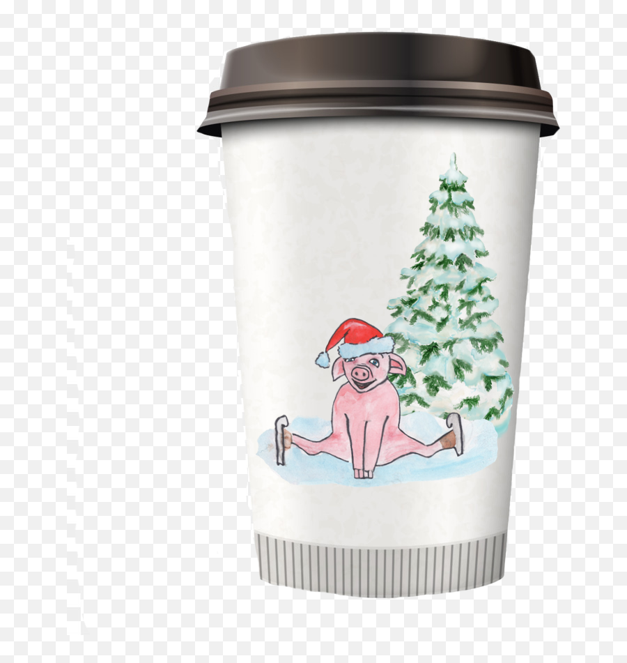 Christmas Pig Png Clipart Symbol 2019 - Coffee Cup Plastic Png,Pig Png