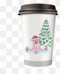 Christmas Pig Png Clipart Symbol 2019 - Coffee Cup Plastic Png
