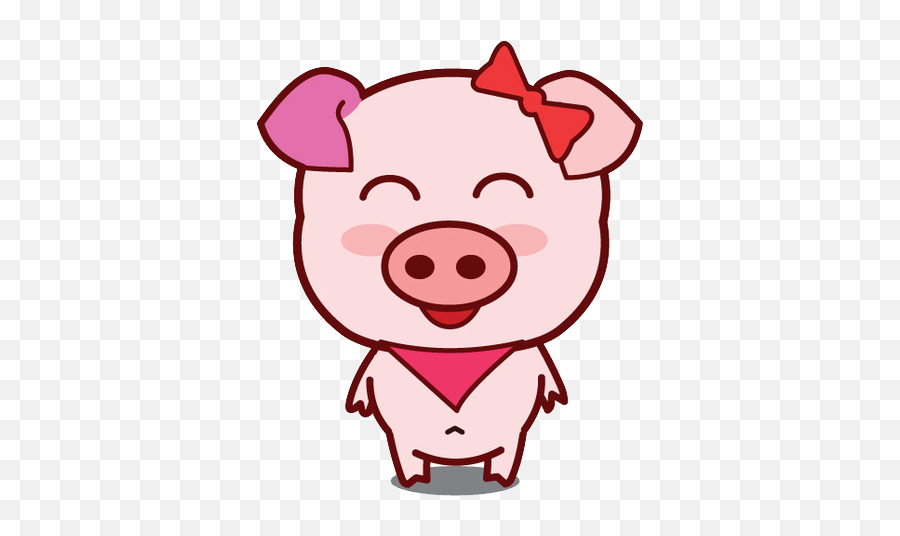 Cartoon Domestic Pig Clip Art - Animado Silueta De Un Cerdo Png,Pig Silhouette Png