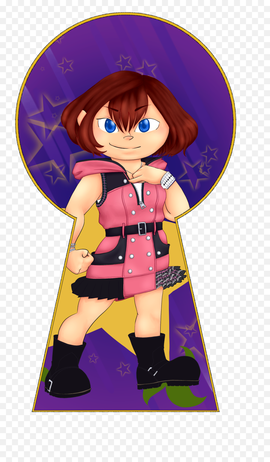 Kingdom Hearts 3 Kairi Sticker The Moonlit Dragoon - Cartoon Png,Kingdom Hearts 3 Png