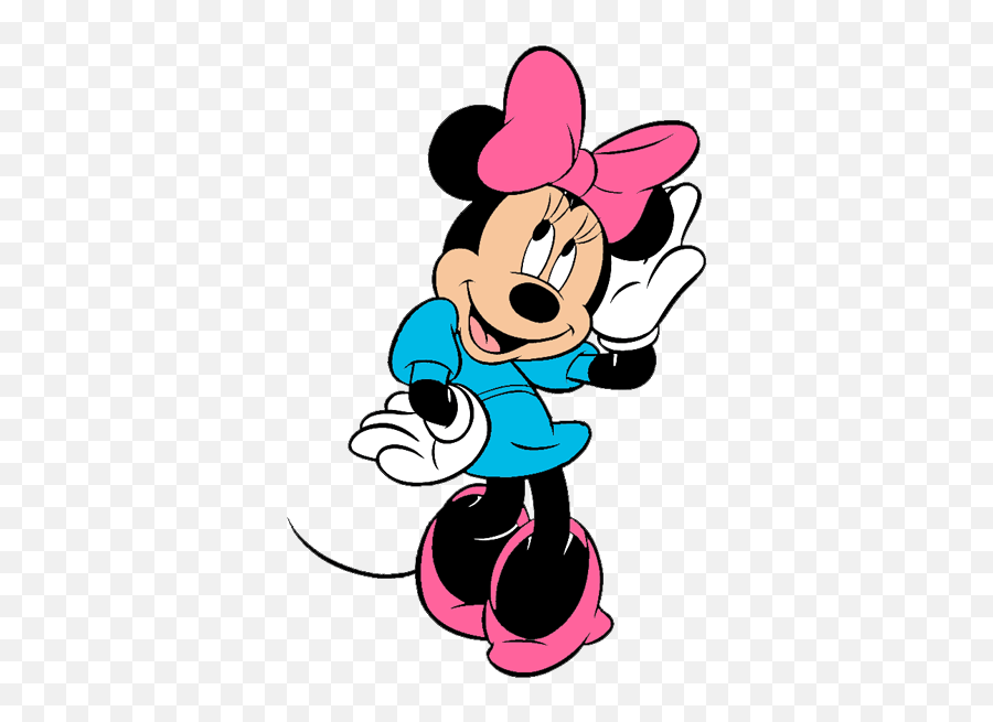 Free Disney Transparent Background - Minnie Mouse Blue Dress Clipart Png,Disney Clipart Transparent Background
