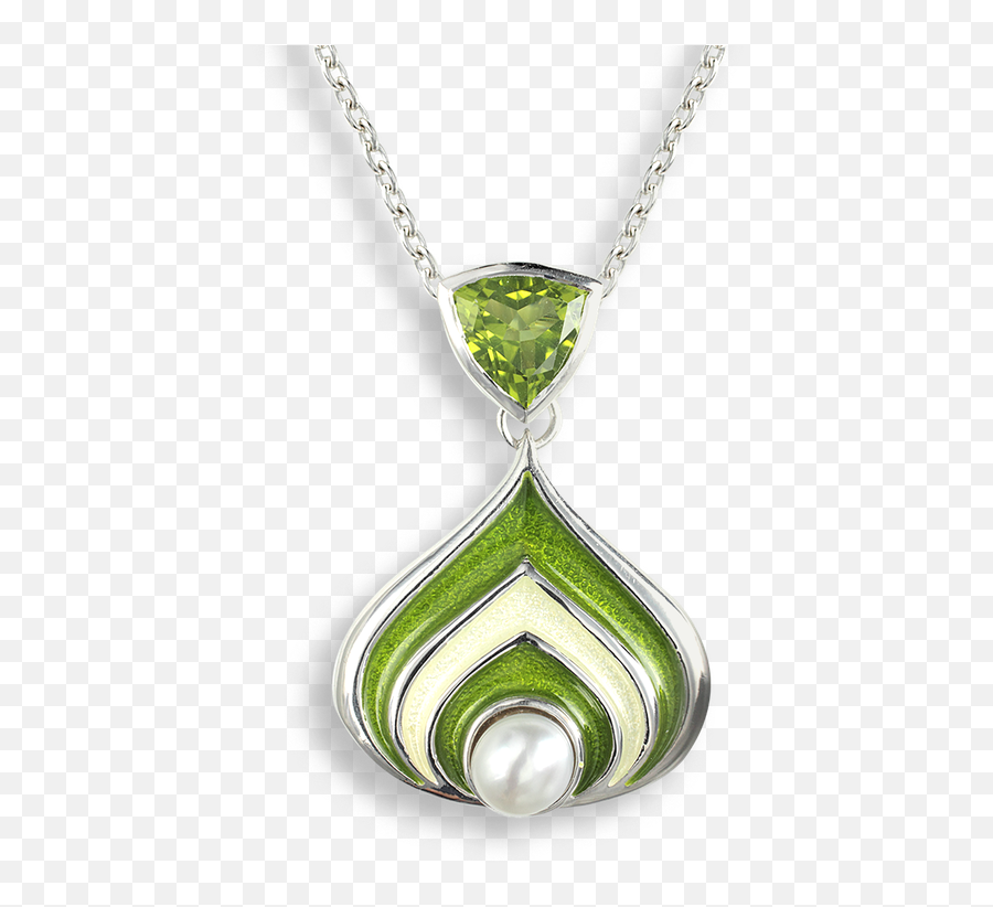 Nicole Barr Designs Sterling Silver Necklace - Teardropgreen Locket Png,Teardrop Transparent Background