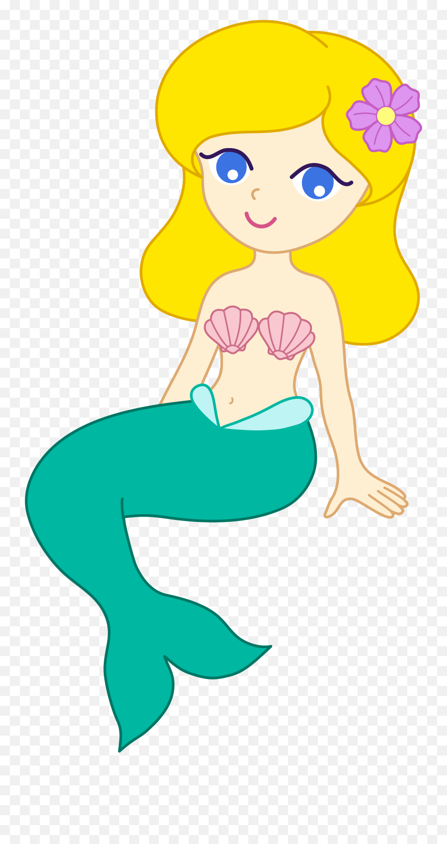 Clip Art Library Mermaid - Blonde Mermaid Clipart Png,Mermaid Transparent Background