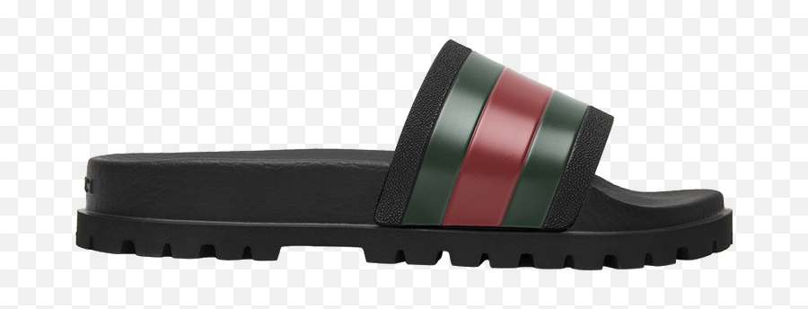 Gucci Web Slide Black - Gucci Palm Png,Gucci Hat Png