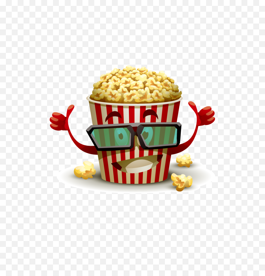 Popcorn design on blue background,clean vector logo Stock Vector by ©moleks  75266377