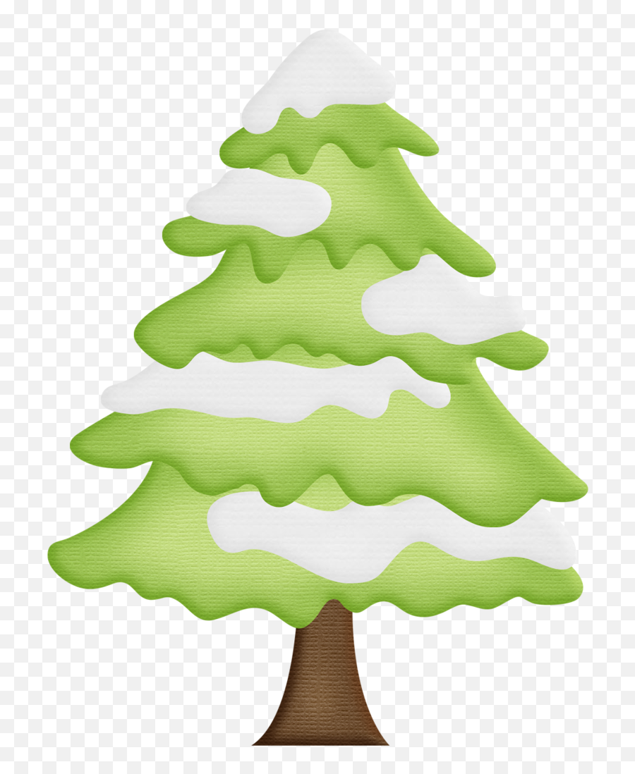 Winter Clipart Christmas Tree - Pine Tree With Snow Clipart Trees In The Winter Clipart Png,Snow Clipart Png