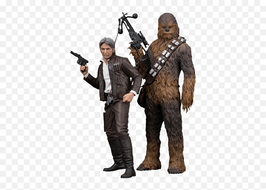 Star Wars - Episode Vii Han Solo And Chewbacca 110 Scale Statue Han Solo Y Chewbacca Art Png,Luke Skywalker Transparent