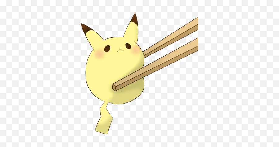 Pikachu Chopstick - Kawaii Cute Chibi Food 428x429 Png Kawaii Pictures Of Anime,Cute Pikachu Png