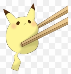 Pikachu Chopstick - Kawaii Cute Chibi Food 428x429 Png Kawaii Pictures Of Anime,Cute Pikachu Png