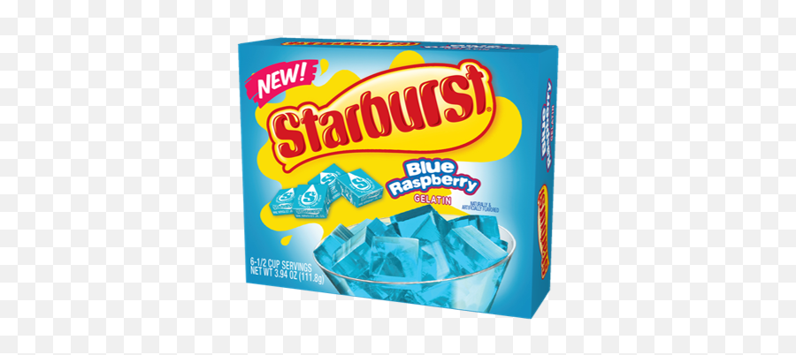 Starburst Blue Raspberry Gelatin - Starburst Blue Raspberry Jello Png,Starburst Candy Png