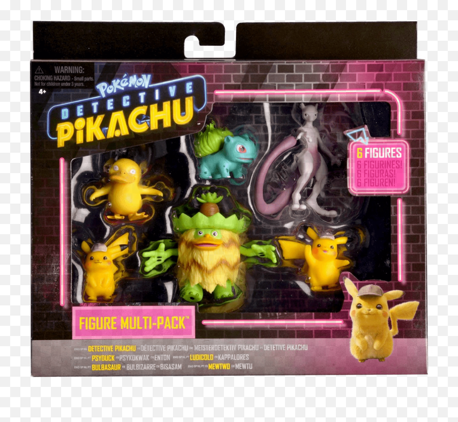 Pokemon Detective Pikachu 6 Figure - Pokémon Detective Pikachu Toys Png,Psyduck Png